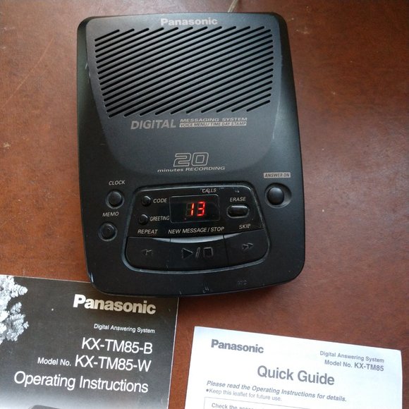PANASONIC DIGITAL LANDLINE ANSWERING MACHINE KX-TM85-B INCLUDES MANUAL TESTED - Picture 5 of 7